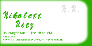 nikolett uitz business card